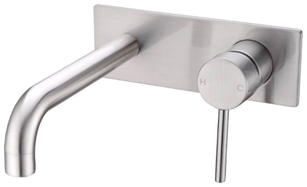 Dolce Wall Basin Mixer Stylish - Brushed Nickel