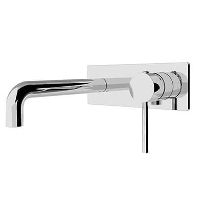 Dolce Wall Basin Mixer Stylish Spout Chrome