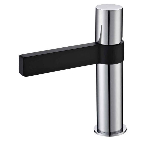 Zenon Noir Basin Mixer, Chrome & Black