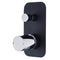 Zenon Noir ShowerBath Mixer with Diverter - Black & Chrome